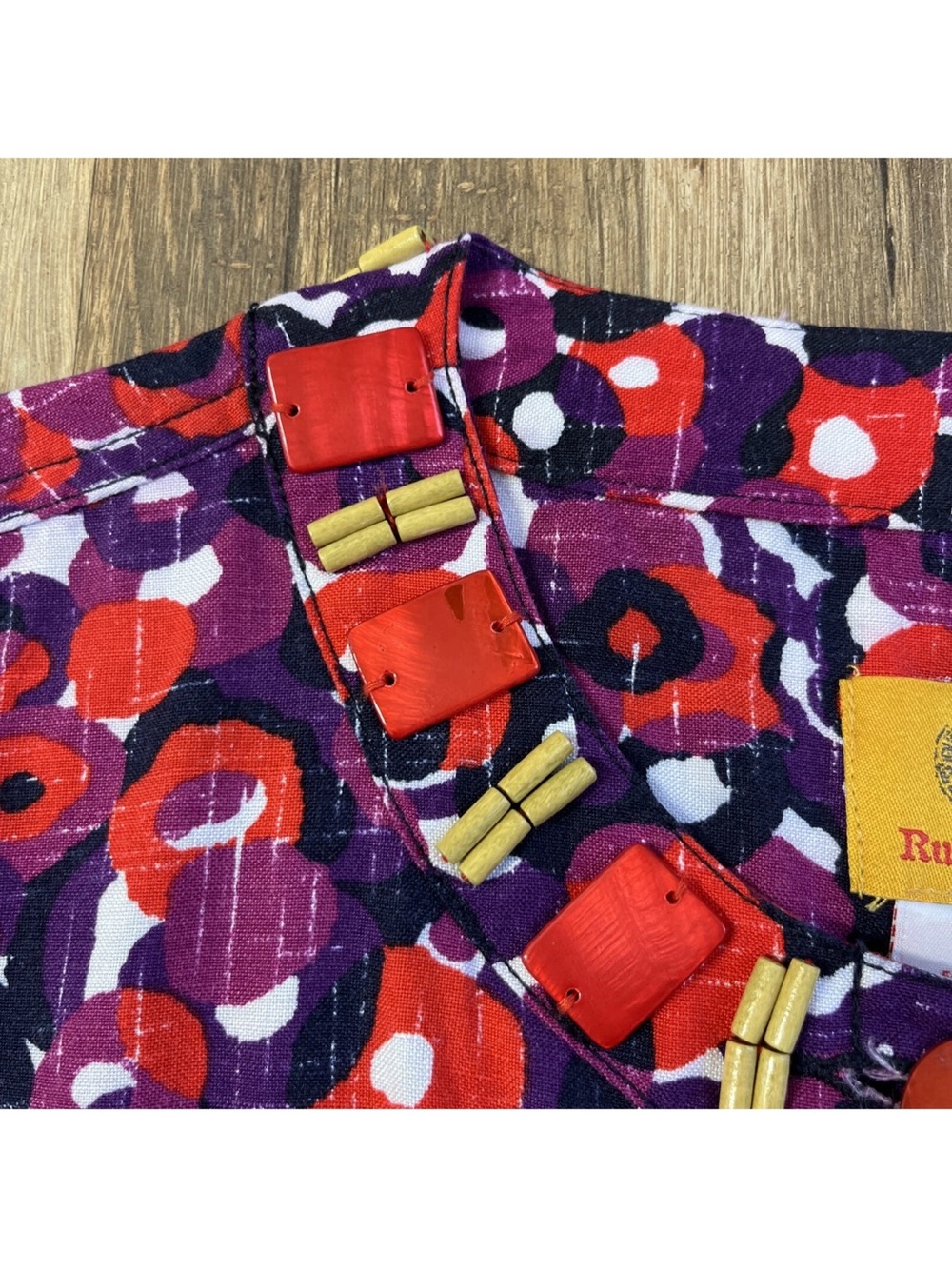 Ruby Rd. Red & Purple Floral Beaded Jacket - Picture 3 of 16